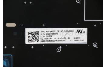 Lenovo 5N20V43604 Keyboard Internal, UK English, Non-Backlight, Silver, UK