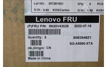 Lenovo 5N20V43629 Interne Tastatur, Hebräisch, silber, Hintergrundbeleuchtung