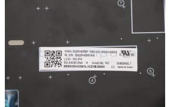 Lenovo 5N20V43633 Interne Tastatur, Norwegisch, silber, Hintergrundbeleuchtung