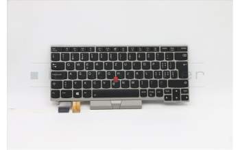 Lenovo 5N20V43638 Interne Tastatur, Deutsch (Schweiz), silber, Hintergrundbeleuchtung