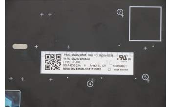 Lenovo 5N20V43638 Interne Tastatur, Deutsch (Schweiz), silber, Hintergrundbeleuchtung