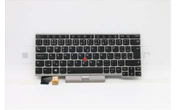 Lenovo 5N20V43651 Keyboard Internal, Czech/Slovak, Silver, Backlight, UK