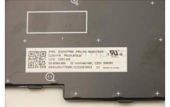 Lenovo 5N20V78070 Keyboard Internal, Czech Slovakian, Black, Non-Backlight, w/Number, UK