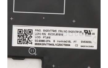 Lenovo 5N20V78126 NB_KYB CMNM-CS20,BK-BL,LTN,POR