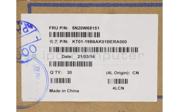 Lenovo 5N20W68151 Keyboard Internal, Belgian, Non-Backlight, w/Number, UK