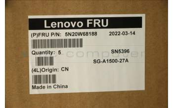 Lenovo 5N20W68188 Keyboard Internal, Bulgarian, Black, Non-Backlight, w/Number, UK