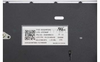 Lenovo 5N20W68214 NB_KYB CS20L NUM KBD LTN,NBL,B,FRA/ENG
