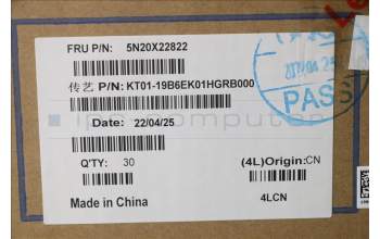 Lenovo 5N20X22822 Keyboard Internal, Hungarian, Black, Non-Backlight, w/Number, UK