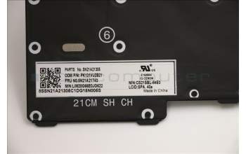Lenovo 5N21A21743 Keyboard Internal, Spanish, Black, Backlight, UK