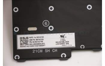 Lenovo 5N21A21768 Keyboard Internal, Nordic, Black, Backlight, UK