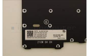 Lenovo 5N21A21781 Keyboard Internal, French, Black, Non-Backlight, US