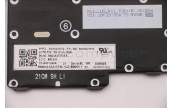 Lenovo 5N21A21812 Keyboard Internal, Brazil Portuguese, Black, Backlight, UK