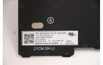 Lenovo 5N21A21854 Keyboard Internal, Spanish, Black, Non-Backlight, UK