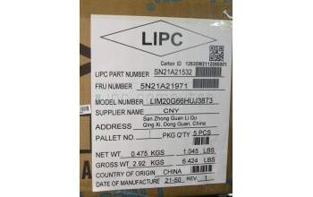 Lenovo 5N21A21971 Keyboard Internal, Hungarian, Grey, Backlight, UK