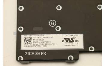 LENOVO 5N21A22018 Keyb X13 G2 GB - BL - Grey