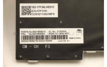 Lenovo 5N21B08363 NB_KYB CM KBD FL-CS20 CHY,BL,GR,TUR