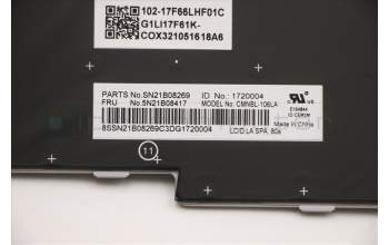 Lenovo 5N21B08417 NB_KYB CM KBD NM-CS20 CHY,BL,GR,LA SPA