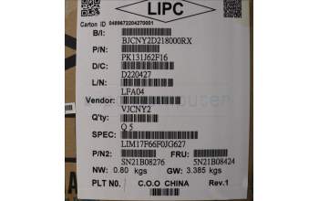 Lenovo 5N21B08424 Keyboard Internal,French,Grey,Backlight,w/Number