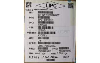 Lenovo 5N21B08430 Interne Tastatur, Italienisch, grau, Hintergrundbeleuchtung, mit Ziffernblock