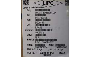 LENOVO 5N21D67995 Keyb L14/T14/P14s G3/G4 GB - BL