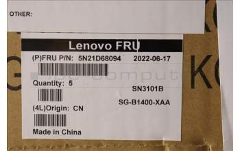 Lenovo 5N21D68094 NB_KYB CS22 FL TOP,BK-BL,LTN,RUS