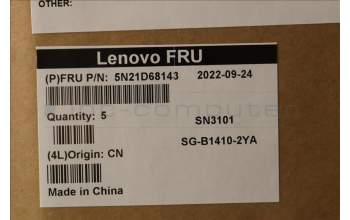 Lenovo 5N21D68143 Keyboard Internal, Slovenian, Non-Backlight, Black, UK
