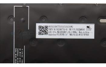 Lenovo 5N21D68163 Keyboard Internal, Spanish LA, BackLight, Black, UK