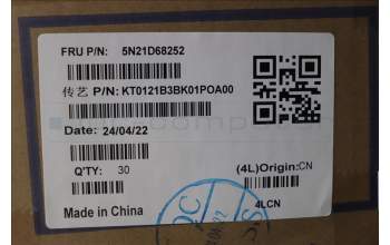 Lenovo 5N21D68252 Keyboard Internal, Portuguese, BackLight, Black, UK