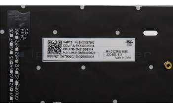 Lenovo 5N21D68314 NB_KYB CS22 FL TOP,GR-BL,CHY,BEL