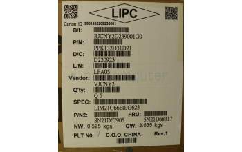 Lenovo 5N21D68317 Keyboard Internal, Spanish, BackLight, Grey, UK