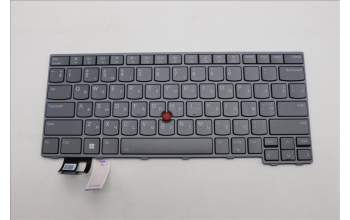 Lenovo 5N21D68381 Keyboard Internal, Ukraine, BackLight, Grey, US