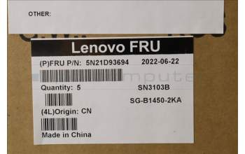 Lenovo 5N21D93694 Keyboard Internal, Danish, Black, Backlight, w/Number, UK