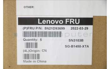 Lenovo 5N21D93699 Keyboard Internal, Hebrew, Black, Backlight, w/Number, US