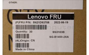 Lenovo 5N21D93708 Keyboard Internal, Swiss, Black, Backlight, w/Number, UK