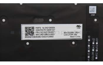 Lenovo 5N21D93837 NB_KYB CS22 NM TOP,GR-BL,CHY,LA SPA