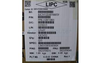 LENOVO 5N21F39345 Keyb P16 G1/G2 US/I - BL