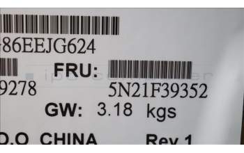 Lenovo 5N21F39352 Keyboard Internal, Estonian, Backlight, UK