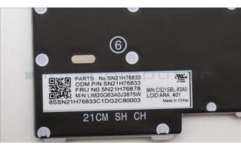 Lenovo 5N21H76878 Keyboard Internal, Arabic, Grey, Backlight, US