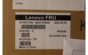 Lenovo 5N21H76966 Keyboard Internal, Greek, Black, Non-Backlight, US