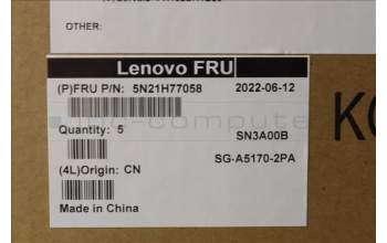 Lenovo 5N21H77058 Keyboard Internal, Portuguese, Black, Backlight, UK