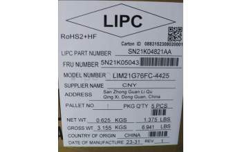 Lenovo 5N21K05043 NB_KYB CS23 NM TOP,BK-NBL,CHY,058 FRA