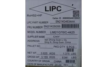 Lenovo 5N21K05056 Keyboard Internal, Icelandic, Non-BackLight, UK