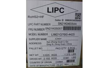 LENOVO 5N21K05057 Keyb T16/P16s G2 /P16v G1 /L15 G4 IT