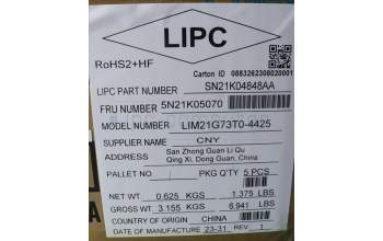 Lenovo 5N21K05070 NB_KYB CS23 NM TOP,BK-NBL,CHY,THAI