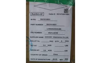 Lenovo 5N21L44198 Keyboard Internal, USA English, Black, Non-Backlight, US