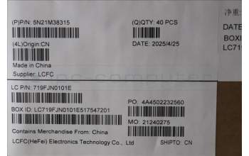Lenovo 5N21M38315 NB_KYB 4C4TT50B-BK-LTN-FRA