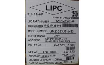 Lenovo 5N21M38446 NB_KYB 4C4TT50N-BK-CHY-ENG