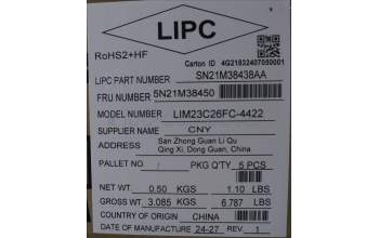 Lenovo 5N21M38450 NB_KYB 4C4TT50N-BK-CHY-058 FRA