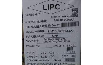 Lenovo 5N21M38487 Keyboard Internal, Swedish/Finnish, Black, Non-Backlight, UK