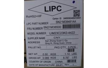 Lenovo 5N21M38500 NB_KYB 4C4TT50N-BK-CHY-KOR